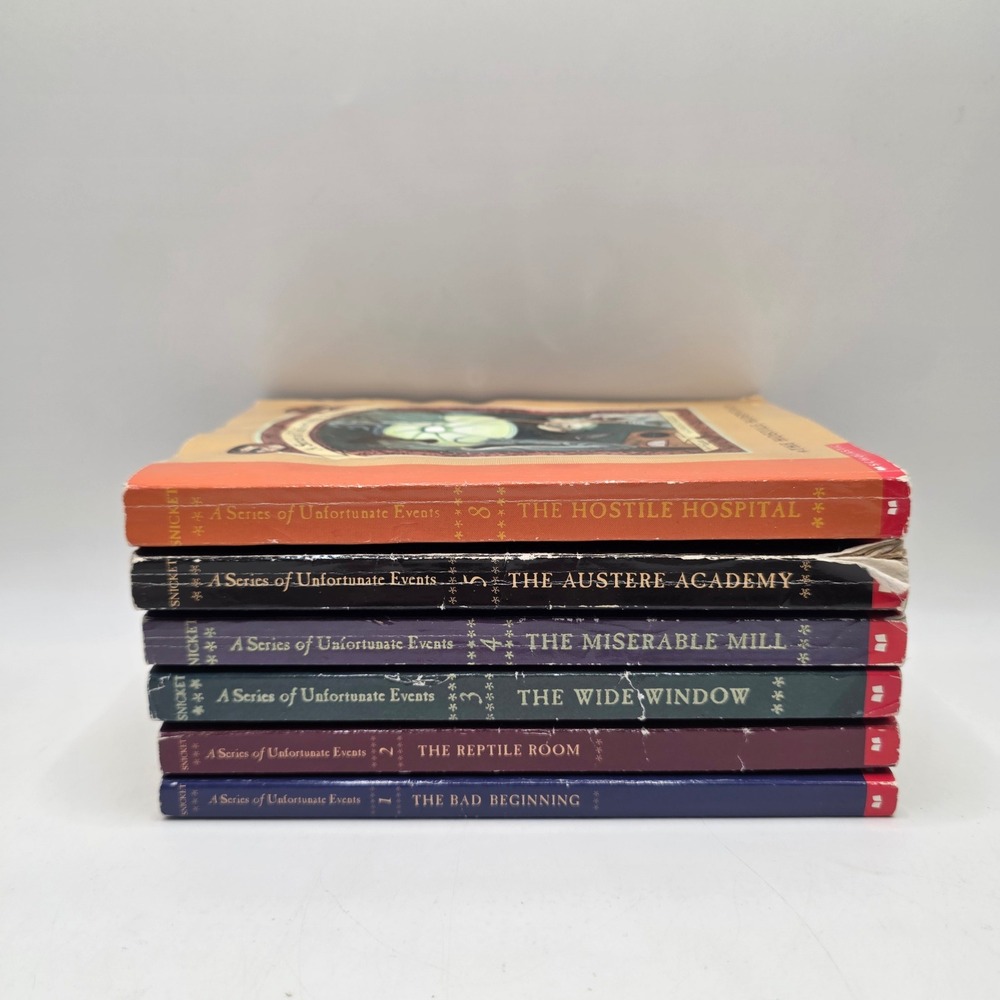 Lemony Snicket A Series of Unfortunate Events Books 1-5 & 8 Lot Scholastic PB